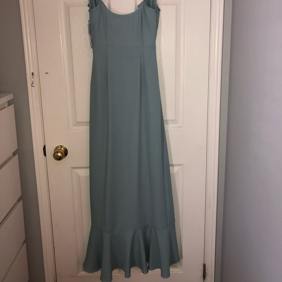 NWT JustFab blue wrap dress - Picture 6 of 6
